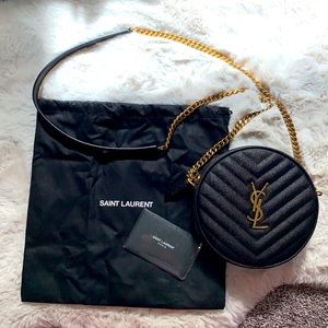 YSL round camera bag